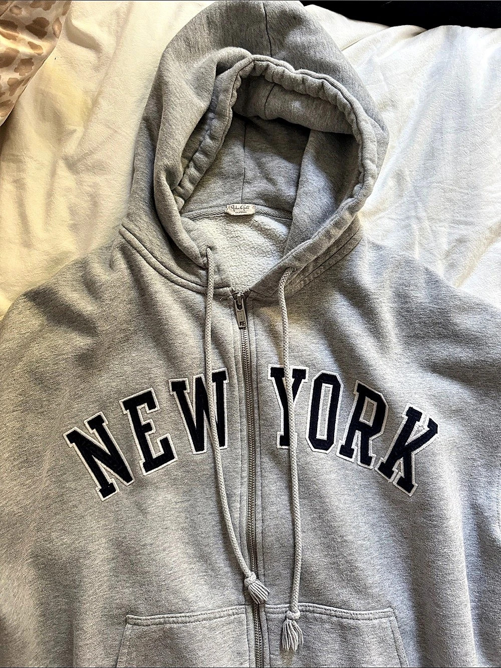 John Galt Christy New York Full Zip Hoodie Gray